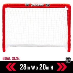 Franklin NHL® Mini Folding 2-Goal Combo Set - Red -Franklin Outlet Store 12456 phase8 dims