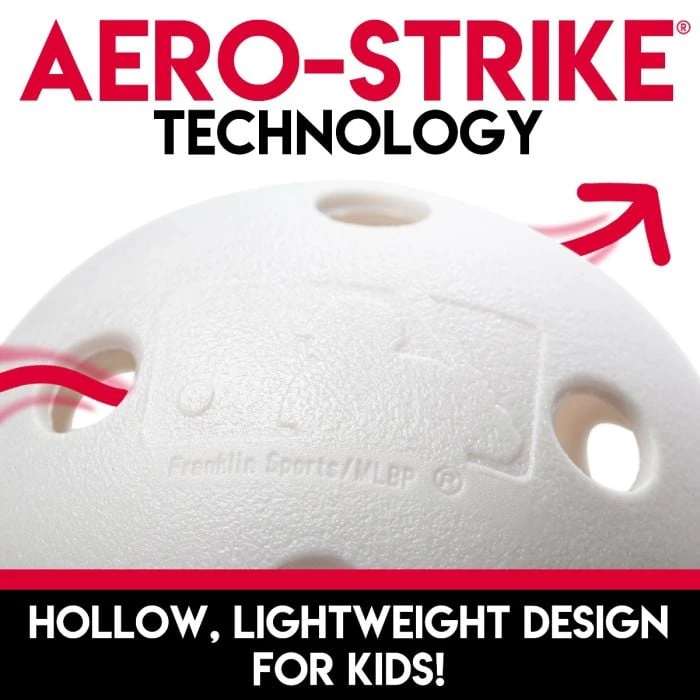 Franklin MLB White Plastic Baseballs - 8 Pack 4 Franklin MLB White Plastic Baseballs - 8 Pack - Image 4