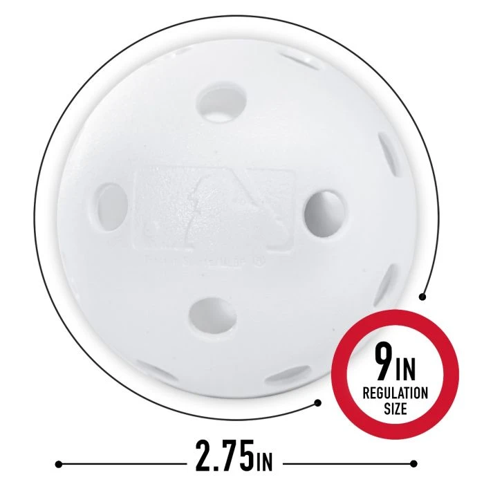Franklin MLB White Plastic Baseballs - 8 Pack 8 Franklin MLB White Plastic Baseballs - 8 Pack - Image 8