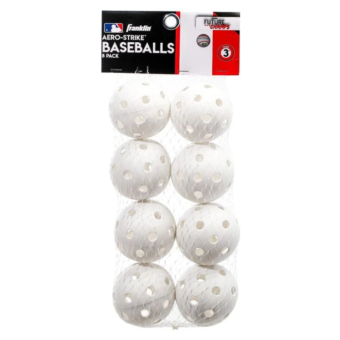 Franklin MLB White Plastic Baseballs - 8 Pack 3 Franklin MLB White Plastic Baseballs - 8 Pack - Image 3