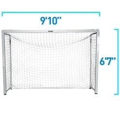 Franklin Official Size Aluminum Futsal Goal - 9'10" X 6'7" -Franklin Outlet Store 30181x phase1 dims