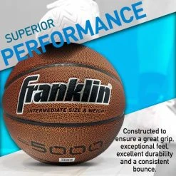 Franklin 5000 Indoor Basketball - Tan/Black - Women's Official -Franklin Outlet Store 32047z phase1 detail4