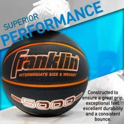 Franklin 5000 Indoor Basketball - Black/Orange - Women's Official -Franklin Outlet Store 32048z phase1 detail4
