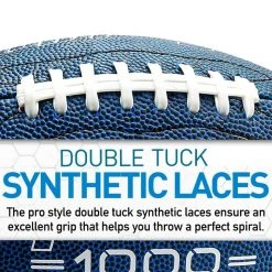 Franklin Junior Size Football With Pump - 12 Pack Deflated - Blue/White -Franklin Outlet Store 33099c2x phase1 detail2