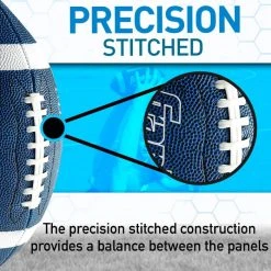 Franklin Junior Size Football With Pump - 12 Pack Deflated - Blue/White -Franklin Outlet Store 33099c2x phase1 detail3