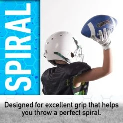 Franklin Junior Size Football With Pump - 12 Pack Deflated - Blue/White -Franklin Outlet Store 33099c2x phase1 detail4