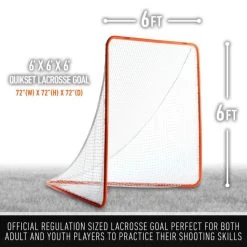 Franklin Official Lacrosse Goal - 6'x6'x6' Quikset Lacrosse Goal -Franklin Outlet Store 49002x phase2 dims 1