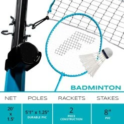 Franklin Bluetooth Badminton Set -Franklin Outlet Store 50040 phase1 dims