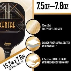 Franklin Aspen Kern Centre Carbon Fiber Pickleball Paddle -Franklin Outlet Store 52782 phase1 detail3 2