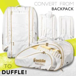 Franklin Pro Series Pickleball Bag - White/ Gold -Franklin Outlet Store 52883c4 phase1 detail