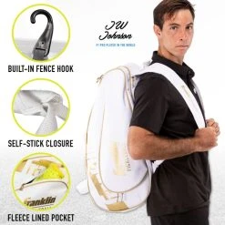 Franklin Pro Series Pickleball Bag - White/ Gold -Franklin Outlet Store 52883c4 phase1 detail4