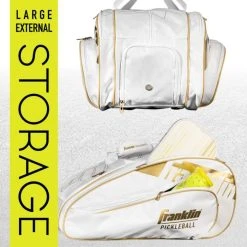 Franklin Pro Series Pickleball Bag - White/ Gold -Franklin Outlet Store 52883c4 phase1 detail5
