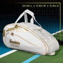 Franklin Pro Series Pickleball Bag - White/ Gold -Franklin Outlet Store 52883c4 phase1 dims