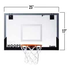 Franklin Pro Hoops Over-The-Door Basketball Set - Black/White XL -Franklin Outlet Store 54274 phase2 dims