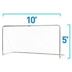 Franklin Premier Steel Soccer Goal - Stakes Included - 10' X 5' -Franklin Outlet Store 5650 phase5 dims