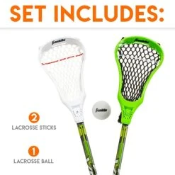 Franklin 32" Youth Lacrosse 2 Stick And Ball Set - Green -Franklin Outlet Store 60018c1 phase5 wib 1