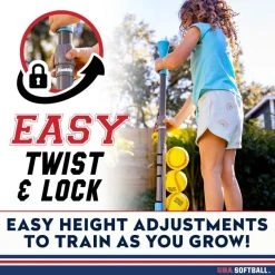 Franklin USA Softball 2-In-1 Grow-With-Me Batting Tee -Franklin Outlet Store 64219x phase1 detail2 1