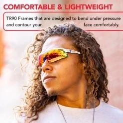 Franklin Spartan Pro Sunglasses - White/Rainbow -Franklin Outlet Store 90545c1s75 phase1 detail2