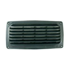 BLA 200x100mm Black Plastic Rectangular Louvre Vent