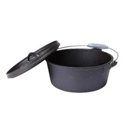 Campfire Pre Seasoned Cast Iron Camp Oven 4.5 Quart -Franklin Outlet Store BCF 213607 03 hi res