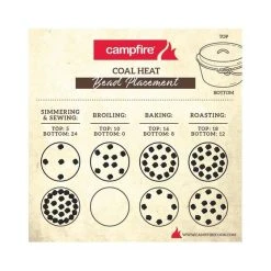 Campfire Pre Seasoned Cast Iron Camp Oven 4.5 Quart -Franklin Outlet Store BCF 213607 05 hi res