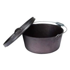 Campfire Pre Seasoned Cast Iron Camp Oven 9 Quart -Franklin Outlet Store BCF 213608 02 hi res
