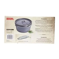 Campfire Pre Seasoned Cast Iron Camp Oven 9 Quart -Franklin Outlet Store BCF 213608 05 hi res
