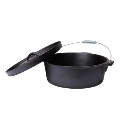 Campfire Pre Seasoned Cast Iron Camp Oven 12 Quart -Franklin Outlet Store BCF 213609 02 hi res