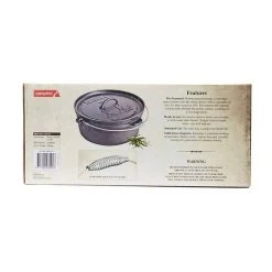 Campfire Pre Seasoned Cast Iron Camp Oven 12 Quart -Franklin Outlet Store BCF 213609 04 hi res