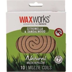 Waxworks Citronella And Sandlewood Coils 10 Pack