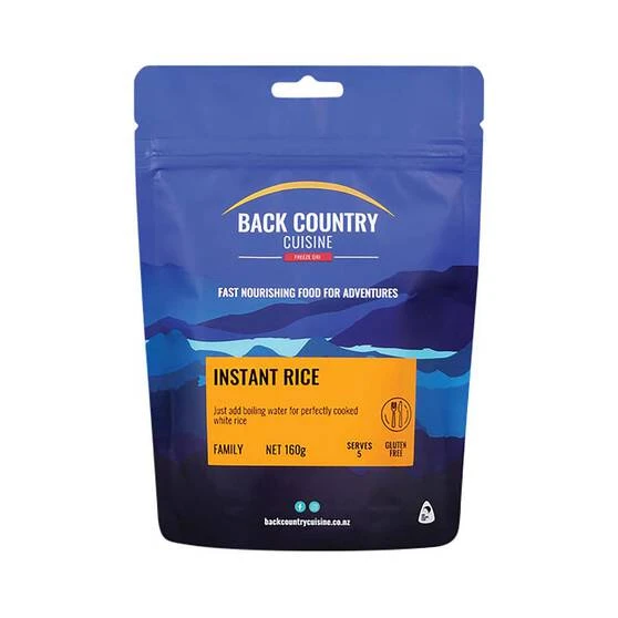 Back Country Cuisine Freeze Dried Instant Rice 5 Side Serves 1 Back Country Cuisine Freeze Dried Instant Rice 5 Side Serves