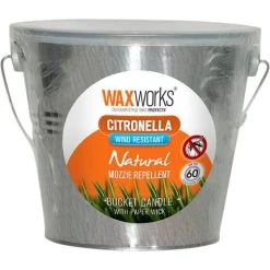 Waxworks Metal Bucket Citronella Candle