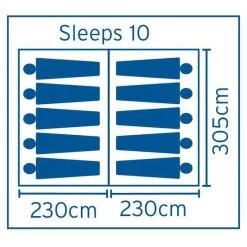 Wanderer Goliath II Dome Tent 10 Person -Franklin Outlet Store BCF 383996 25 hi res