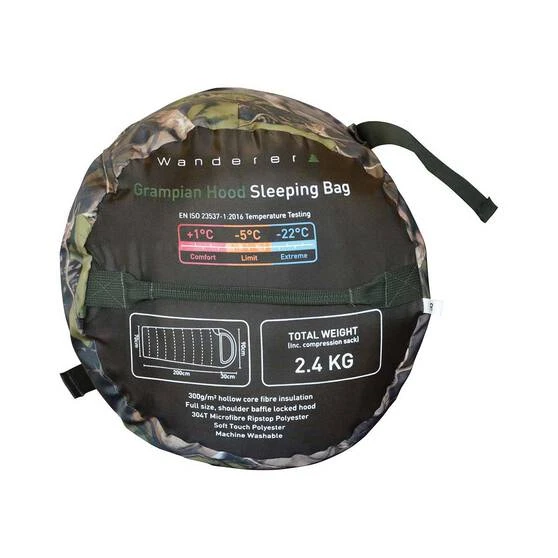 Wanderer Grampian +1C Hooded Sleeping Bag 4 Wanderer Grampian +1C Hooded Sleeping Bag - Image 4