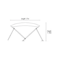 Bowline Navy Bimini Kit 2 Bow 1.3-1.5m -Franklin Outlet Store BCF 574097 02 hi res