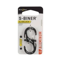 Nite Ize S Biner SlideLock Aluminium No.2 Charcoal