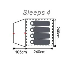 Wanderer Kalbarri Instant Tent 4 Person