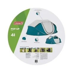 Coleman Pop Up 4 Person Tent -Franklin Outlet Store BCF 596834 03 hi res