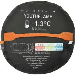 Wanderer YouthFlame -1.3°C Hooded Sleeping Bag Orange -Franklin Outlet Store BCF 628857 06 orange hi res