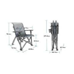 YETI® Trailhead™ Camp Chair Charcoal -Franklin Outlet Store BCF 629356 08 charcoal hi res