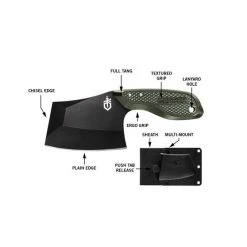 Gerber Tri-Tip Mini Cleaver Black-Green