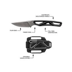 Gerber Exo Mod Fixed Blade Caper Knife Black -Franklin Outlet Store BCF 631857 03 hi res