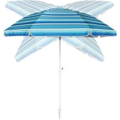 Wanderer Seafoam Stripe Beach Umbrella 2m -Franklin Outlet Store BCF 632631 02 hi res