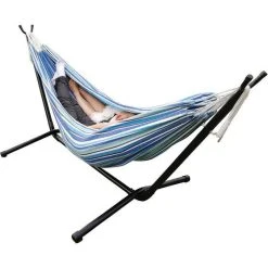 Wanderer Seafoam Stripe Double Hammock -Franklin Outlet Store BCF 632769 04 hi res