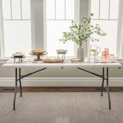 Peakform 6ft Centrefold Blow Mould Folding Table -Franklin Outlet Store BCF 634100 06 hi res