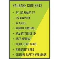 Altius Smart TV 24 Inch 240/12V -Franklin Outlet Store BCF 636749 05 hi res