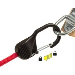 Nite Ize Carabiner SlideLock Bungee 24" Red -Franklin Outlet Store BCF 649421 02 hi res